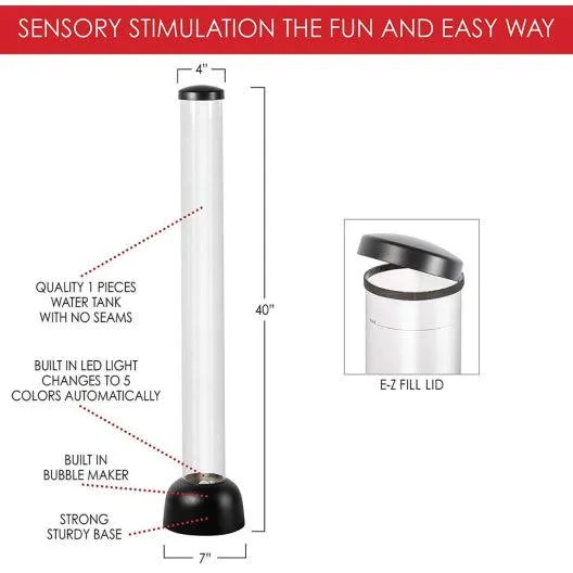 3.3ft  Bubble Tube Floor Lamp