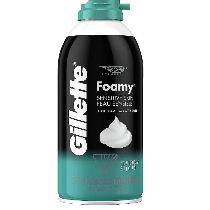 Gillette Foamy Sensitive Skin Shave Cream 11 oz