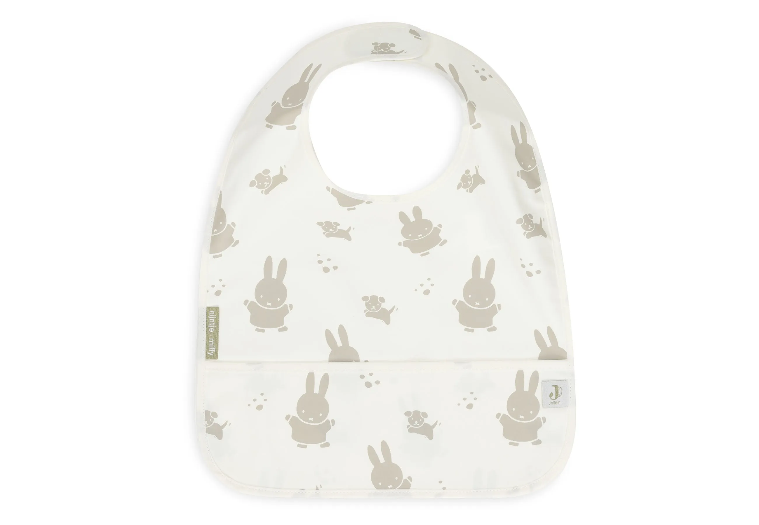 Jollein Bib With Cover Tray Waterproof Miffysnuffy Set 2 | Olive Green