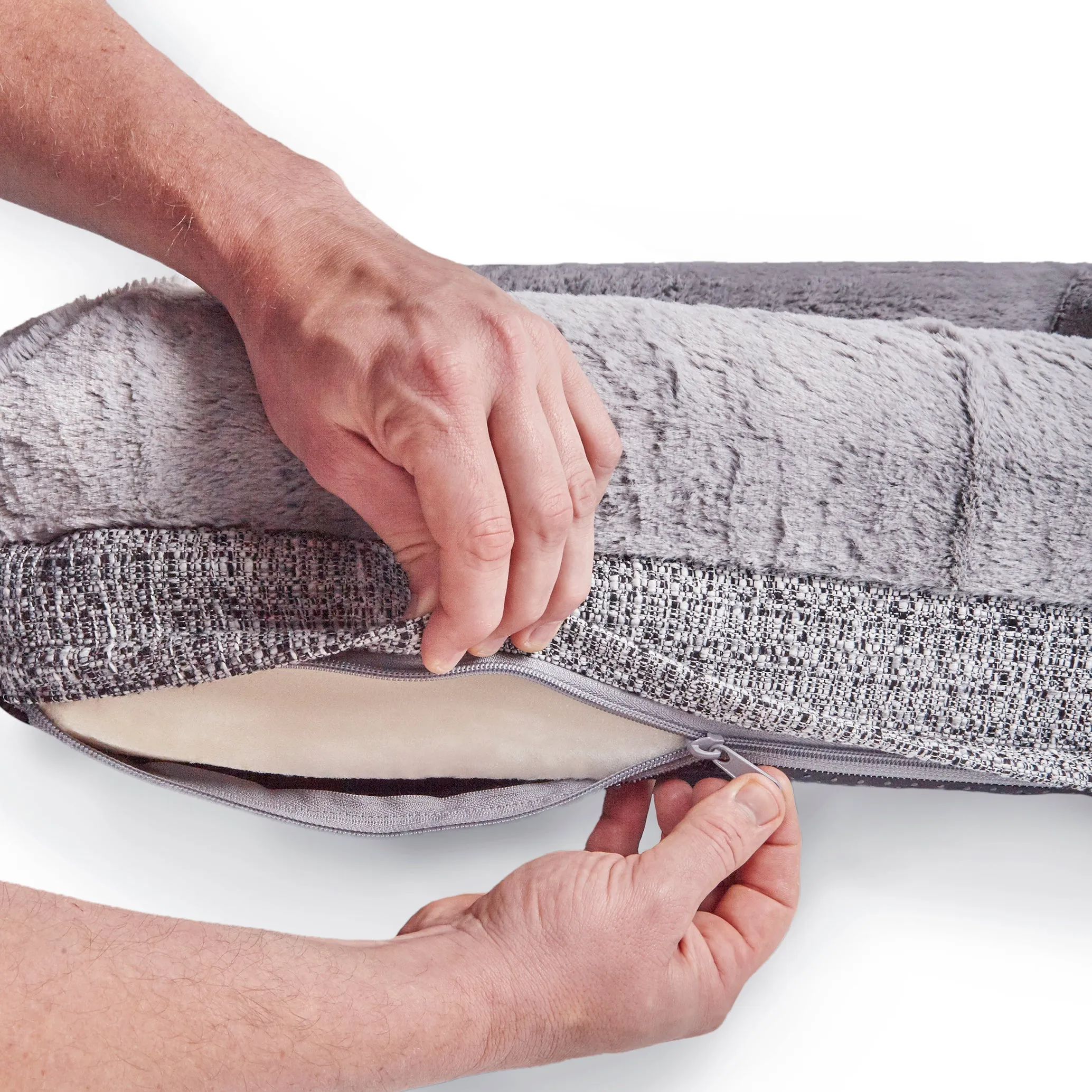 Kazoo Wombat Extra Large Plush Grey Dog Bed