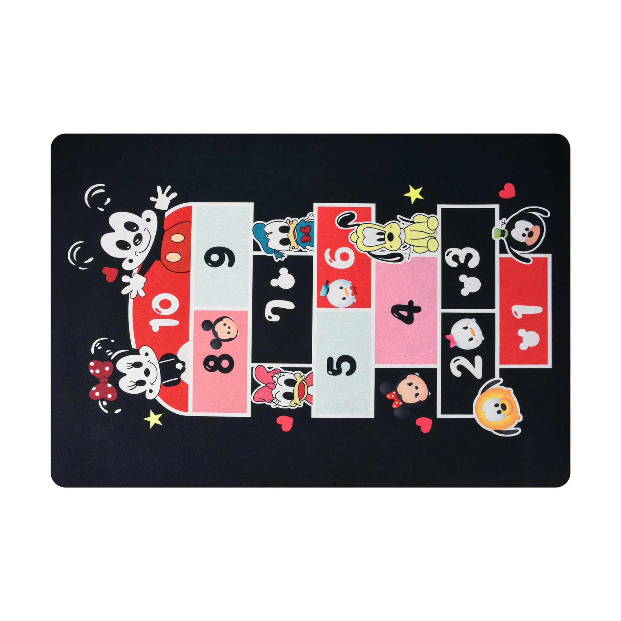 Kuber Industries Disney Mickey Teams Bathmat | Anti Skid Bathroom Mat | Rubber, Polyester Floor Mat for Home | Quick-Drying Non-Slip Bathroom Rug | HY021 | Black