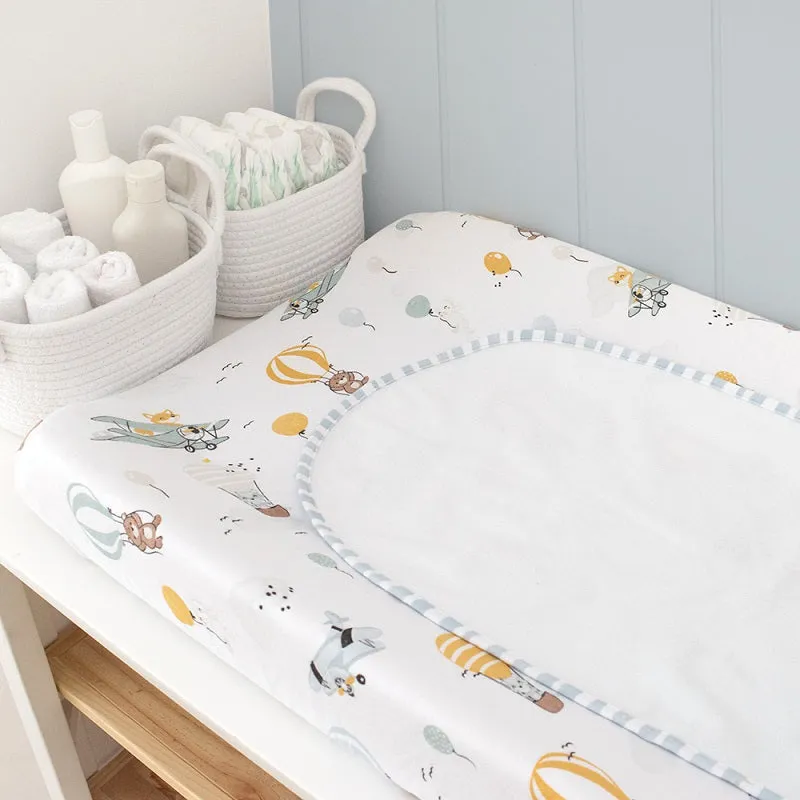Living Textiles Change Mat Cover and Liner - Up Up & Away