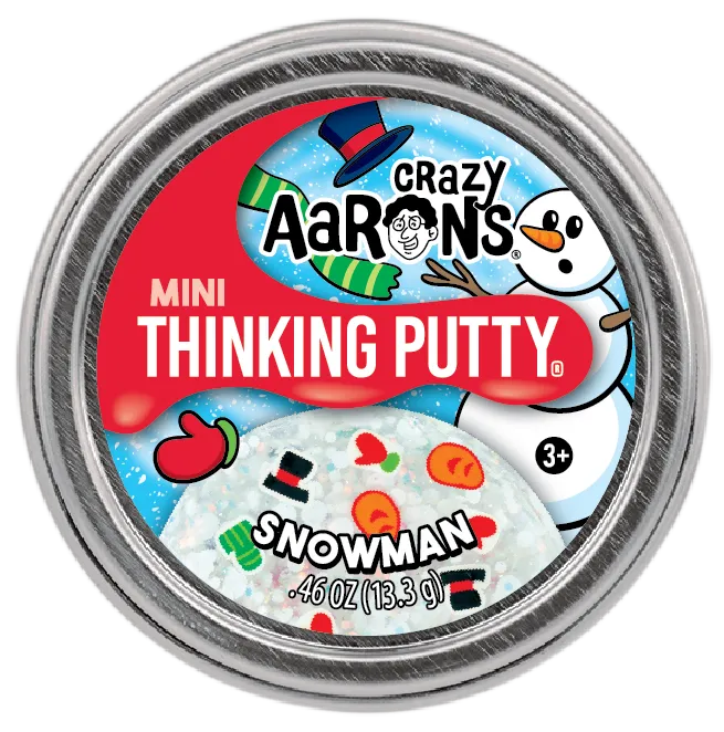 Mini 2" Snowman Thinking Putty
