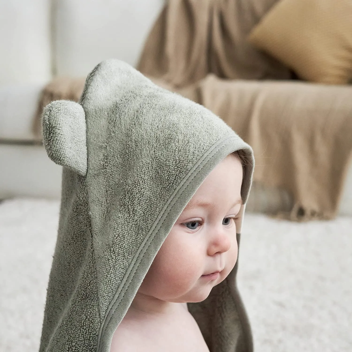Munich Blue Hooded Towel - Mountain Sage