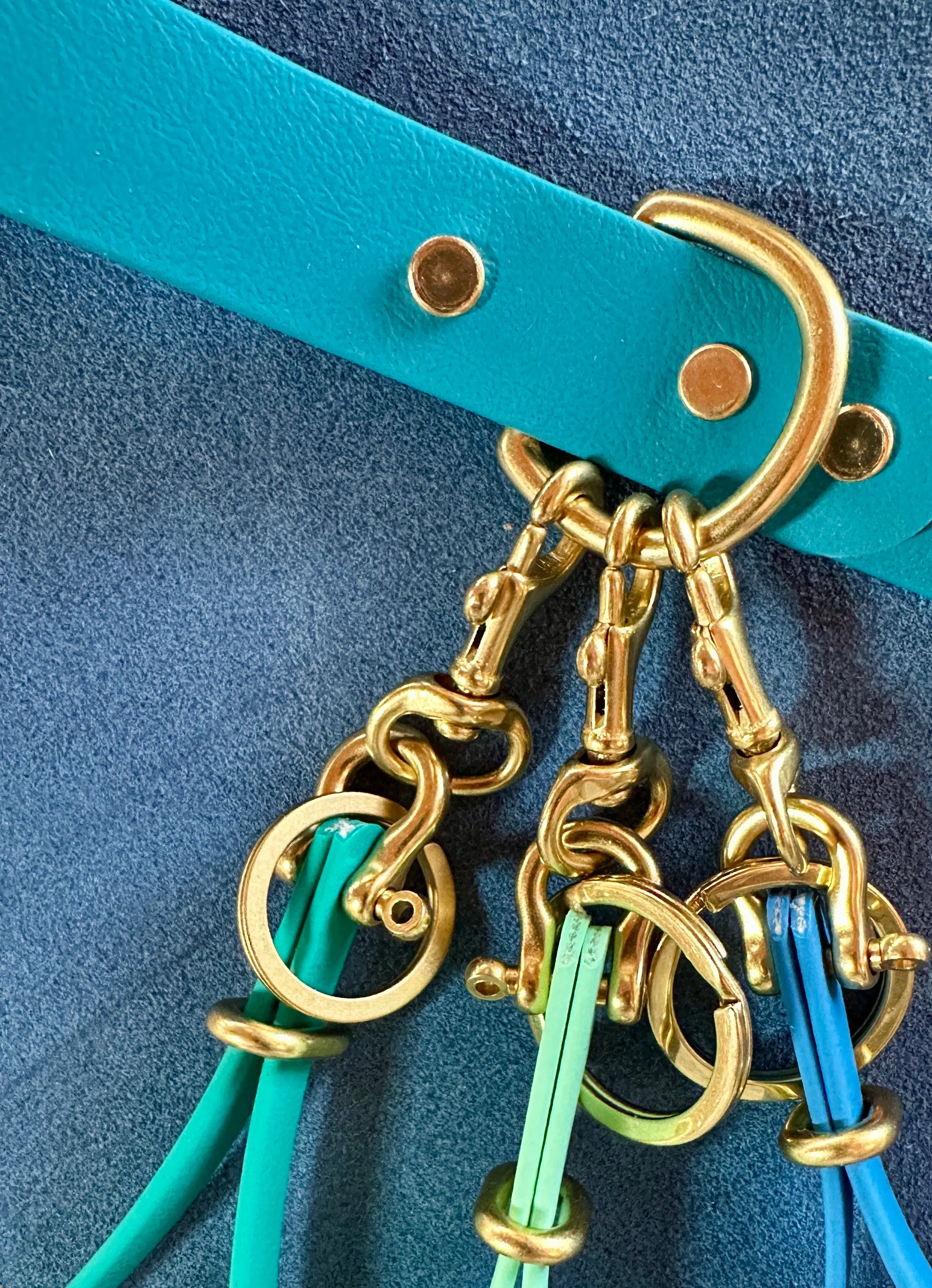 Never Lose Your Keys Again! Sporty Biothane Clip-On Wearable Wristlet Keychain, Waterproof Wristlet Keychain, Wearable Keychain w/Shackle, Bolt Snap   Keeper