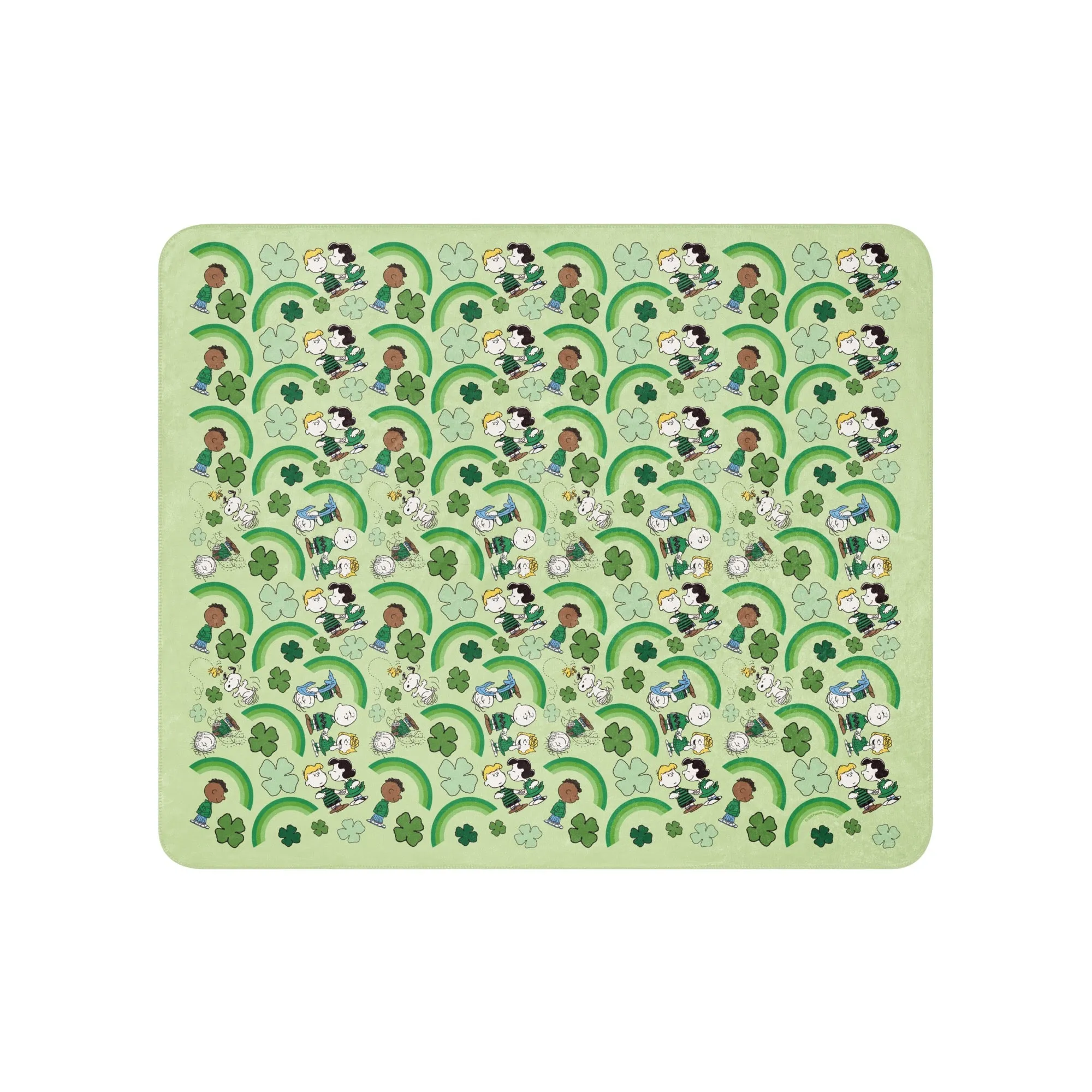 Peanuts Gang Feeling Lucky Sherpa Blanket