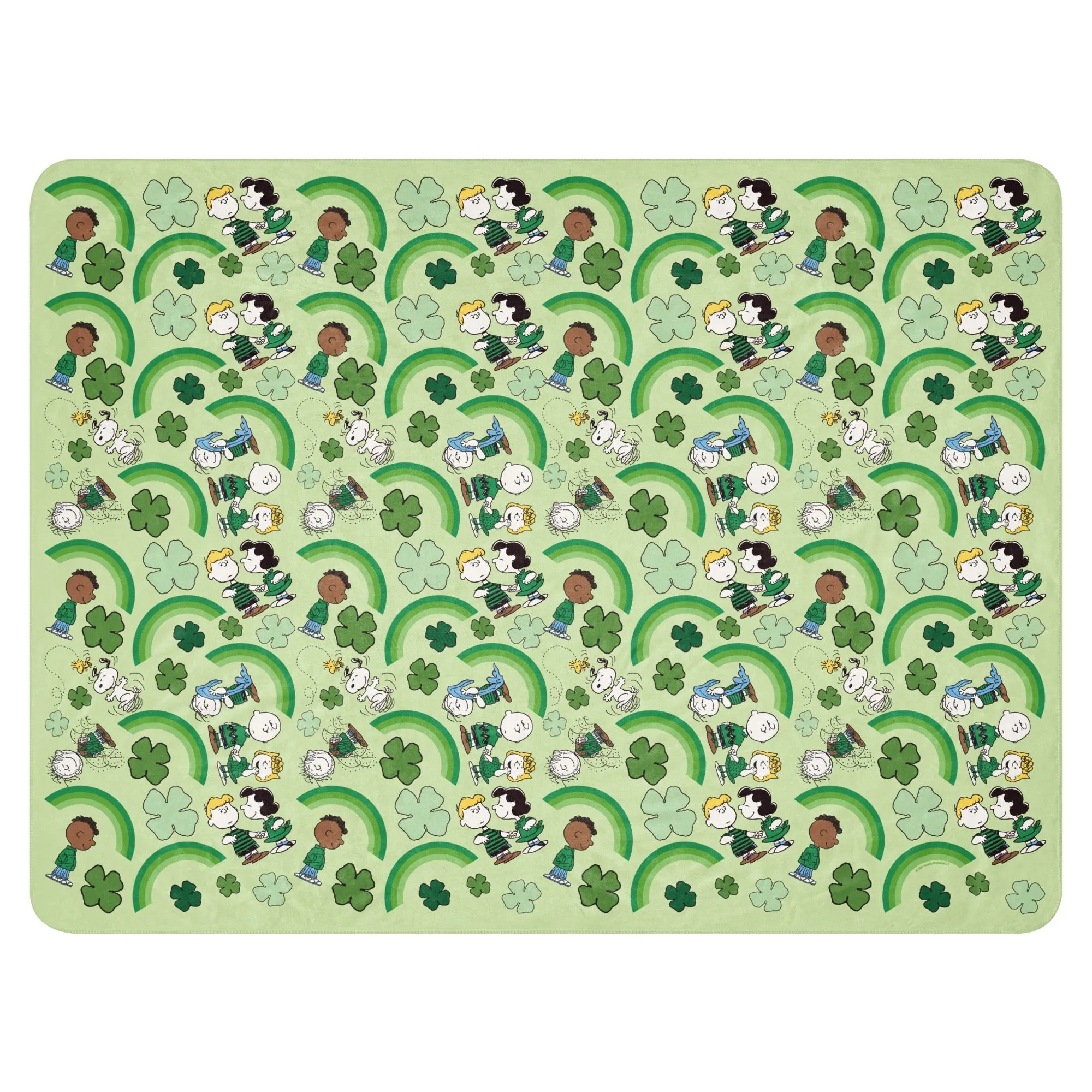 Peanuts Gang Feeling Lucky Sherpa Blanket