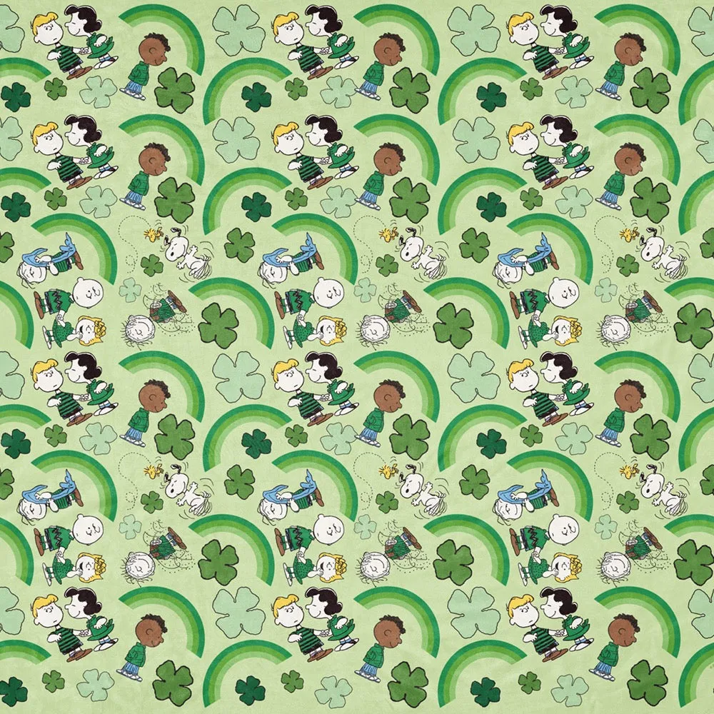 Peanuts Gang Feeling Lucky Sherpa Blanket
