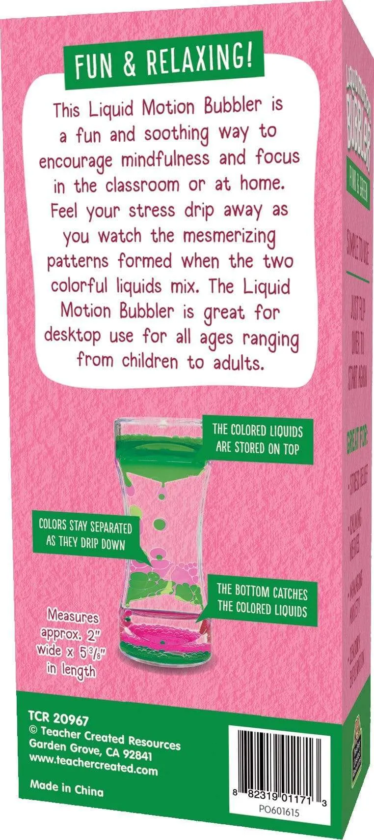Pink & Green Liquid Motion Bubbler