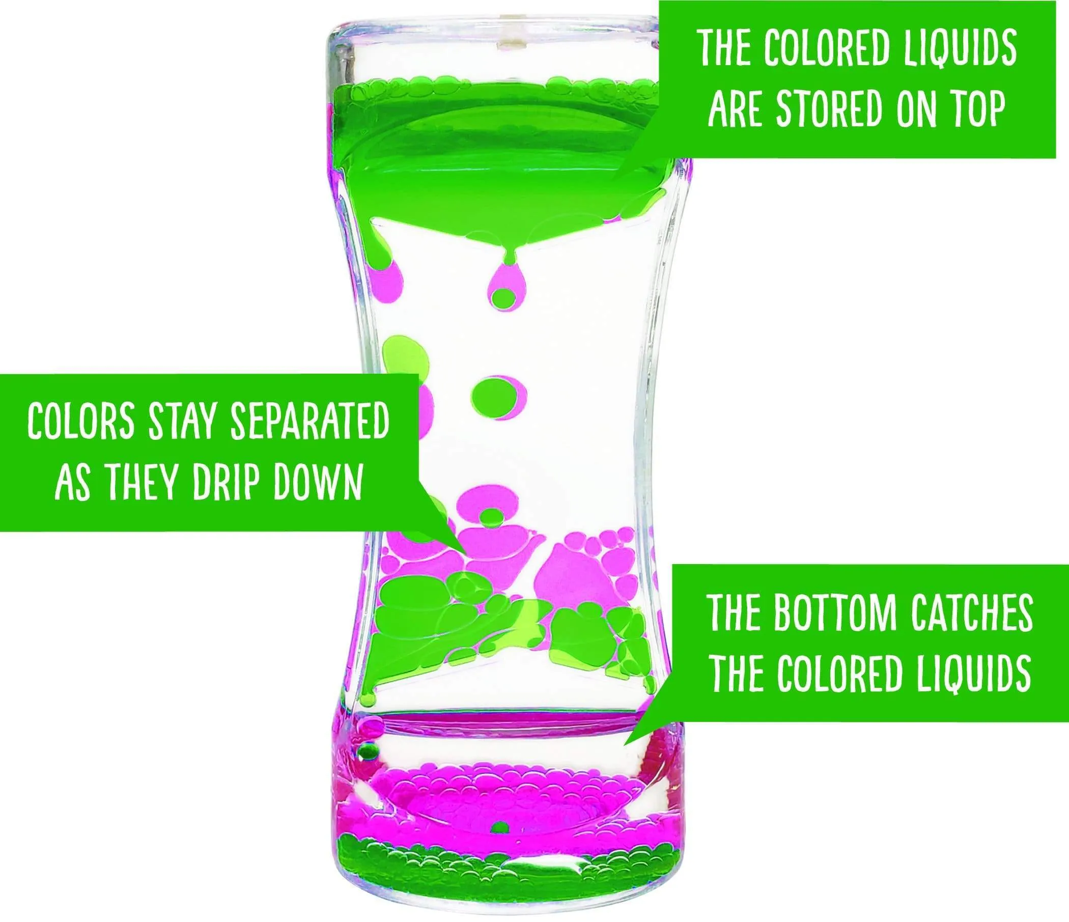 Pink & Green Liquid Motion Bubbler