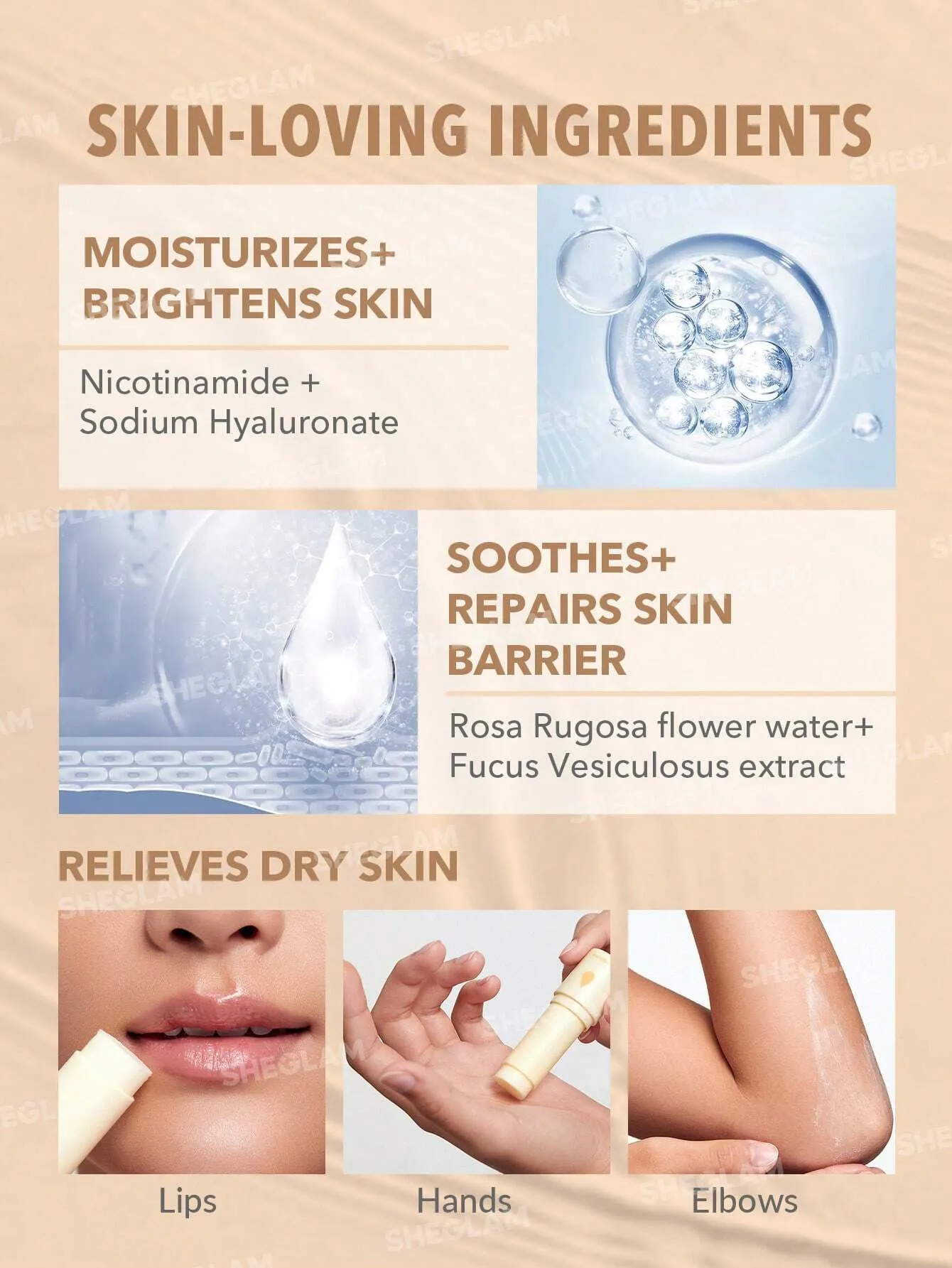 SHEGLAM Hydrating Stick Portable Moisturizing Balm Stick Hydrating Makeup Primer Face Skin Care Black Friday Winter Gifts Moisturizer