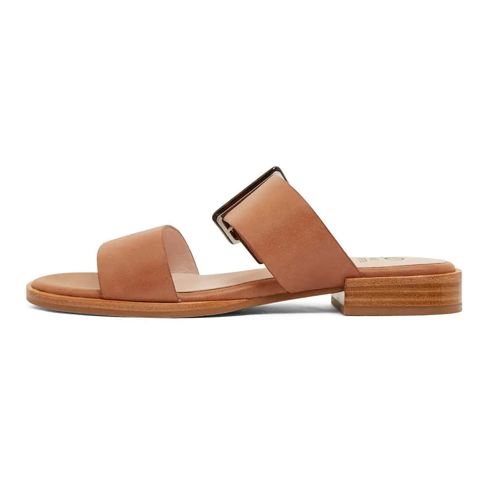 Tanya Slide in Tan Leather