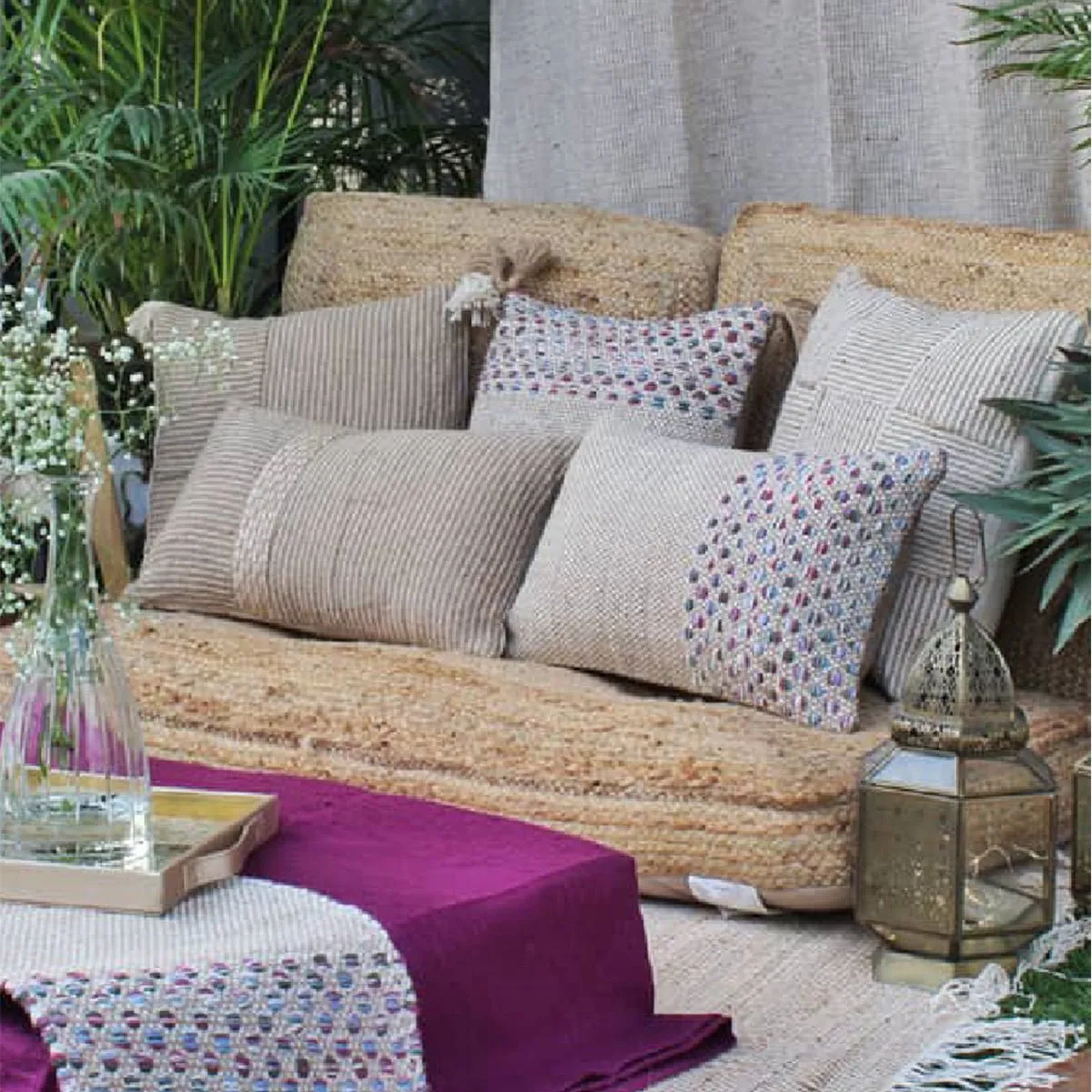 Undisturbed Kaleidoscopic Patch Lumbar Cushion Cover