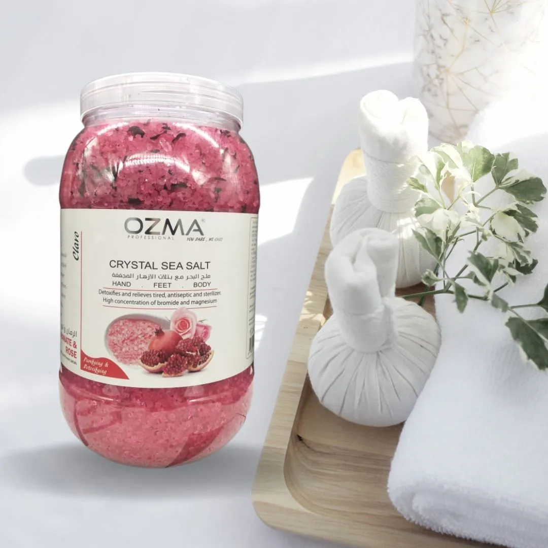 ZMA Clavo Crystal Sea Salt, Pomegranate & ROSE , Organic Skin Exfoliating Moisturizing Whitening Body Salt 5kg